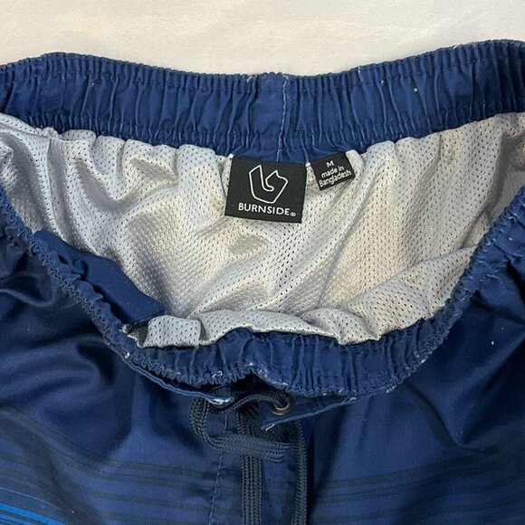BURNSIDE Men's Size M Multi-Blue Colored Board Shorts Bathing Suit - Picture 5 of 9